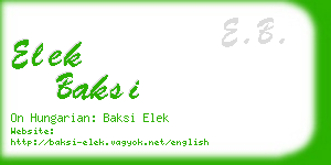 elek baksi business card